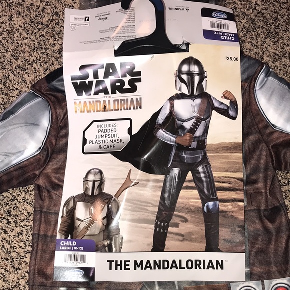 Star Wars The Mandalorian Kids Deluxe Costume Size Large 10/12 | NWT/NWOT - Picture 3 of 7